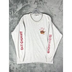 Vintage 90s Y2K Coca Cola Caught Red Handed Graphic Tee TShirt‎ XL Long Sleeved
